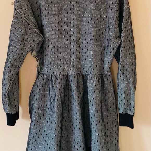 Red Valentino Mesh Dress Lace Sweatshirt Dress Midi Demure Winter Dress Small - Picture 7 of 14